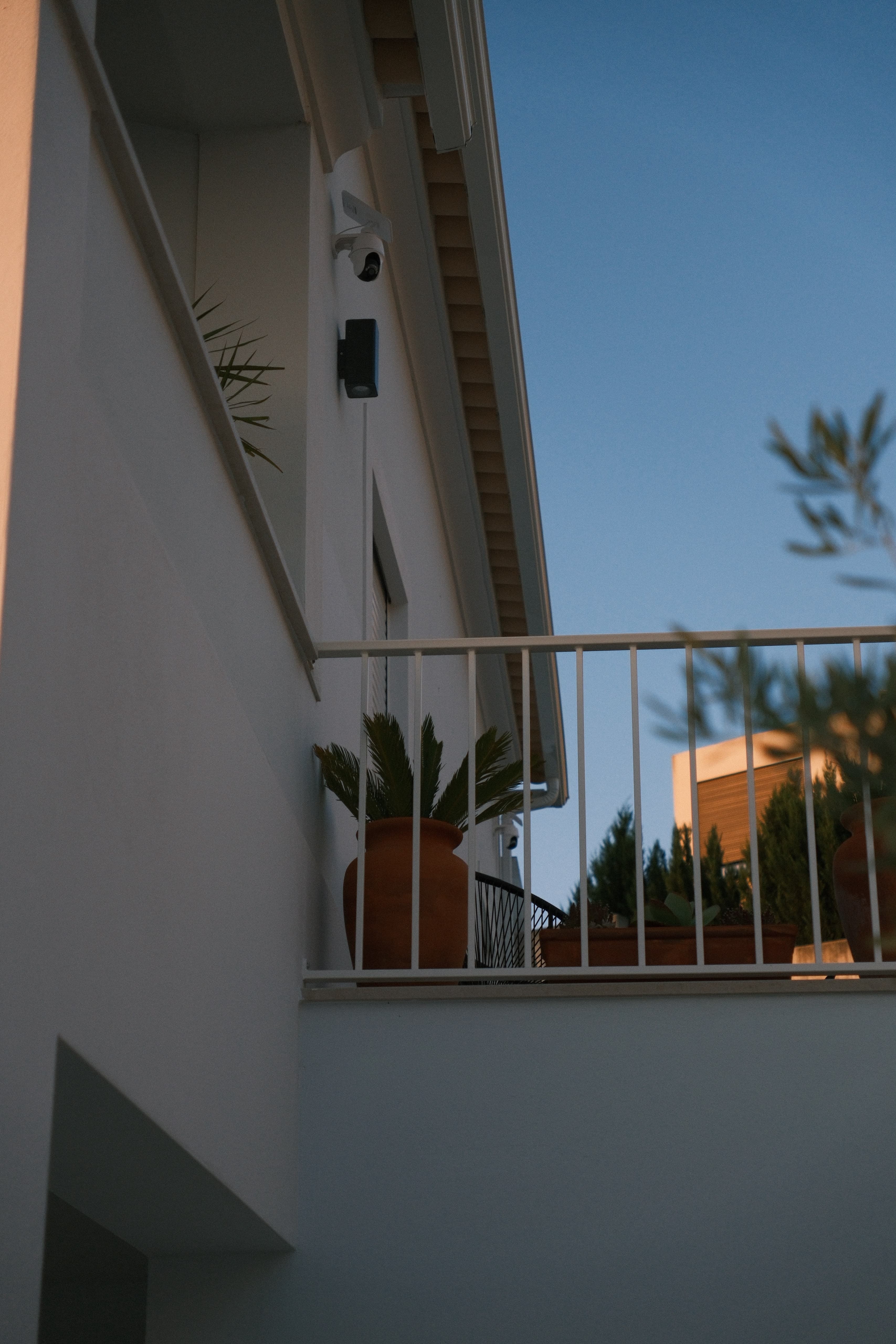 Camera and access installed on the house balcony